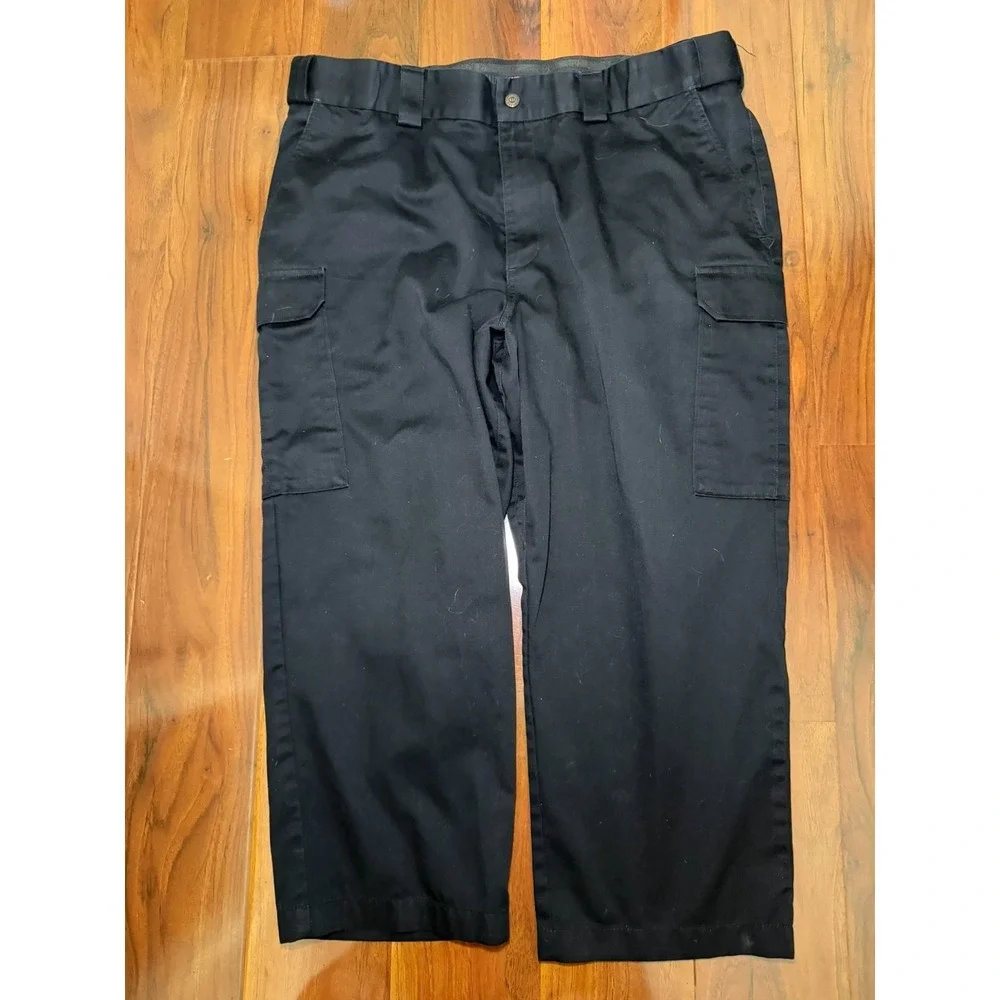 5.11 Tactical Cargo Pants Mens 42x32 Black Ripstop Multi Pocket Work Utility